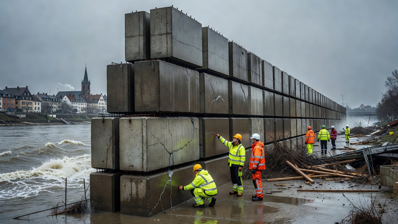 Rhineva Flood Barriers Strengthened After Storm Damage